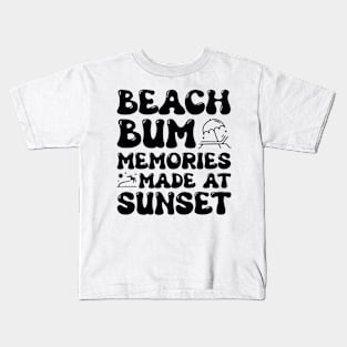 Beach Bum Memories Made At Sunset Kids T-Shirt